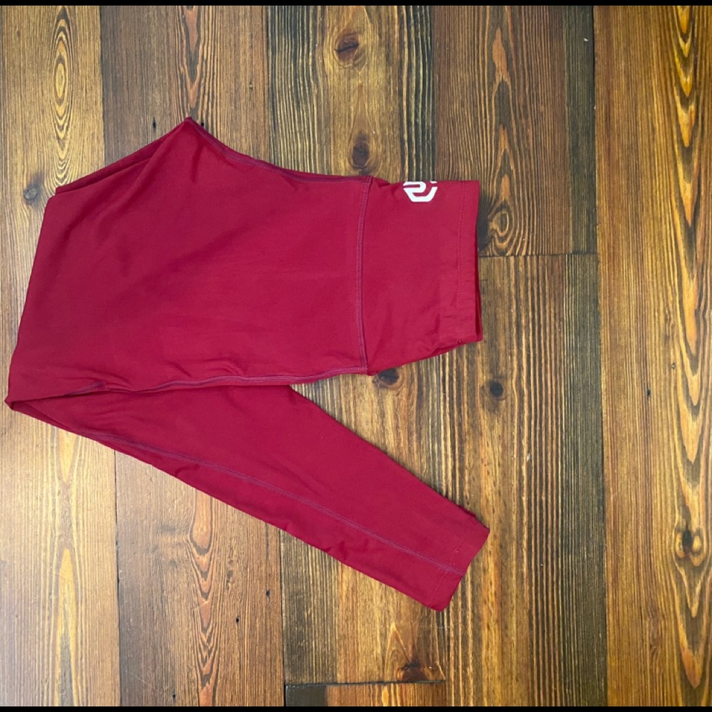 Ankle Length High Waisted Sports Wear Leggings; M